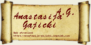 Anastasija Gajicki vizit kartica